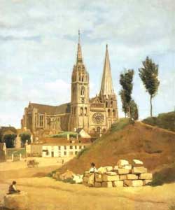 La catedral de Chartres, Corot, 1830