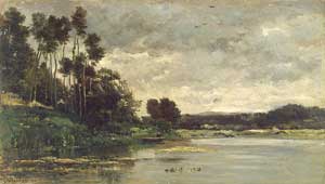 La ribera del río, Daubigny, 1866