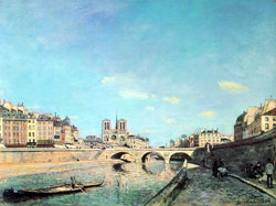 El Sena y Notre-Dame en Paris, Jongkind (1864)