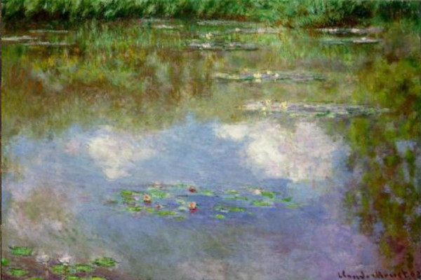 Nenúfares y nubes-Monet